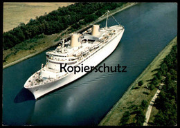 ÄLTERE POSTKARTE MS KUNGSHOLM NORD-OSTSEE-KANAL DURCHFAHRT KREUZFAHRTSCHIFF Schiff Ship Bateau Postcard Ansichtskarte - Steamers