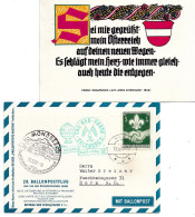 2302g: Österreich 1962, Sei Gegrüßt Mein Vaterland (Ballonpost Mondsee Mit Grillparzer- Zitat) - Mondsee