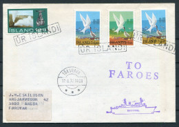 1977 Iceland / Faroe Islands, Boxed "UR ISLANDI" Paquebot SMYRIL Ship Cover Thorshavn. Artic Tern Birds - Briefe U. Dokumente