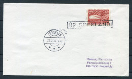 1976 Greenland Slania  / Faroe Islands, Boxed "UR GRONLANDI" Paquebot Ship Cover Thorshavn - Storia Postale