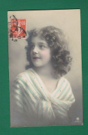 XA1389  JEUNE FILLE  FILLETTE , ENFANT, GIRL , FAMOUS GRETE REINWALD CURLY HAIR RPPC - Portraits