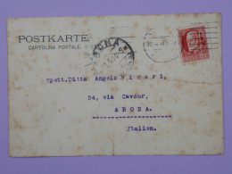 BR3  BAYERN   BELLE  CARTE 1914  NORIMBERGA  A  ARONA ITALIA +PERFIN +AFF. INTERESSANT ++++ - Covers & Documents