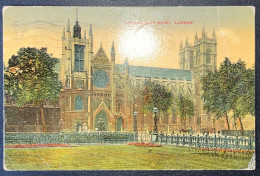 CPA LONDON WESTMINSTER ABBEY 1929 POUR LA BELGIQUE - Westminster Abbey