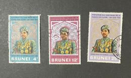 (stamp 17-4-2023) Used - 3 Stamps - Brunei Darrusalam Sultan - Brunei (...-1984)