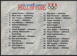 UNITED STATES - U.S. OLYMPIC CARDS HALL OF FAME - CHECKLIST - # 89 - Tarjetas