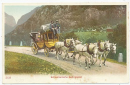 CPA CARTE POSTALE SUISSE HELVETIA LA DILIGENCE MALLE POSTE SCHWEIZERISCHE GEBIRGSPOST  AVANT 1905 - Risch-Rotkreuz