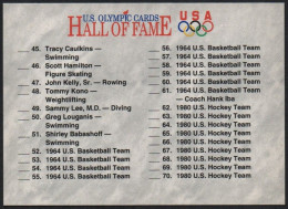 UNITED STATES - U.S. OLYMPIC CARDS HALL OF FAME - CHECKLIST - # 89 - Tarjetas