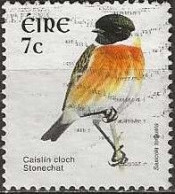 IRELAND 2002 New Currency Birds - 7c. - Common Stonechat FU - Oblitérés