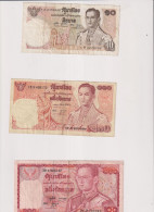 THAILANDE-LOT DE 3 BILLETS - Autres - Asie