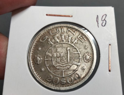 PORTUGUESE GUINEA 20 ESCUDOS 1952 KM# 11 SILVER (G#58-18) - Guinea-Bissau