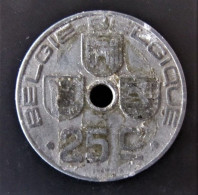 BELGIQUE - Pièce De 25 Centimes - Zinc - 1943 - 25 Centimes