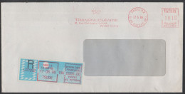 AREVA - TRANSNUCLEAIRE - RADIOACTIVITE / 1988 EMA SUR LETTRE RECOMMANDEE  (ref 8910a) - Atom