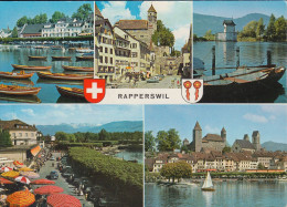 Schweiz - 8640 Rapperswil SG - Alte Ansichten - Hafen - Schloß - Cars - Rapperswil-Jona