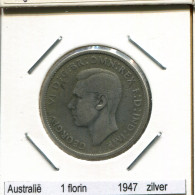 1 FLORIN 1947 AUSTRALIA PLATA Moneda #AS247.E - Florin
