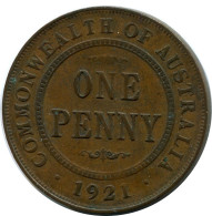 1 PENNY 1921 AUSTRALIA Moneda #AX358.E - Penny