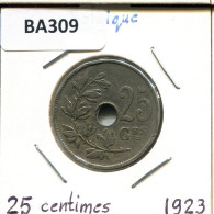 25 CENTIMES 1923 BÉLGICA BELGIUM Moneda #BA309.E - 25 Cent