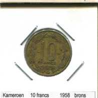 10 FRANCS 1958 CAMERÚN CAMEROON Moneda #AS324.E - Kamerun