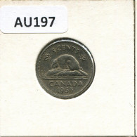 5 CENT 1965 CANADA Moneda #AU197.E - Canada
