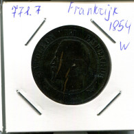 10 CENTIMES 1854 W FRANCIA FRANCE Napoleon III Moneda #AN050.E - 10 Centimes