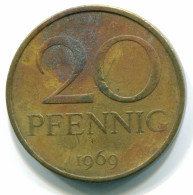 20 PFENNIG 1969 DDR EAST ALEMANIA Moneda GERMANY #DE10032.3.E - 20 Pfennig