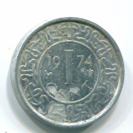 1 CENT 1974 SURINAME NEERLANDÉS NETHERLANDS Aluminium Colonial Moneda #S11388.E - Suriname 1975 - ...