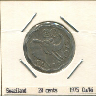 20 CENTS 1975 SWAZILANDIA SWAZILAND Moneda #AS309.E - Swasiland