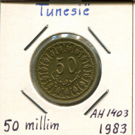 50 MILLIMES 1983 TÚNEZ TUNISIA Moneda #AP826.2.E - Tunisie