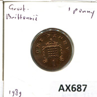 PENNY 1989 UK GBAN BRETAÑA GREAT BRITAIN Moneda #AX687.E - 1 Penny & 1 New Penny