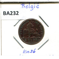 2 CENTIMES 1909 DUTCH Text BELGIQUE BELGIUM Pièce #BA232.F - 2 Cent