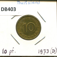 10 PFENNIG 1973 D BRD ALLEMAGNE Pièce GERMANY #DB403.F - 10 Pfennig