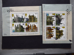 GREAT BRITAIN SG 1058MS HISTORIC BUILDINGS USED 2 SHEETS - Ganze Bögen & Platten