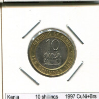 10 SHILLINGS 1997 KENYA BIMETALLIC Pièce #AS336.F - Kenia