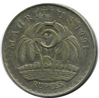 5 RUPEES 1991 MAURITIUS Coin #AZ287.U - Mauricio