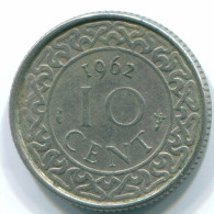 10 CENTS 1962 SURINAME Netherlands Nickel Colonial Coin #S13188.U - Suriname 1975 - ...