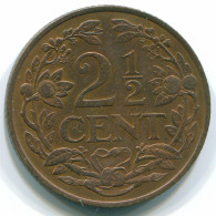 2 1/2 CENT 1948 CURACAO Netherlands Bronze Colonial Coin #S10117.U - Curacao