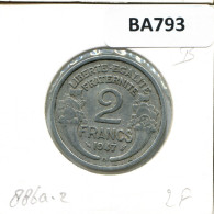 2 FRANCS 1947 B FRANCE French Coin #BA793 - 2 Francs