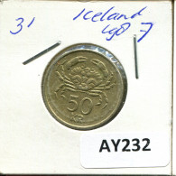 50 KRONUR 1987 ICELAND Coin #AY232.2.U - Island