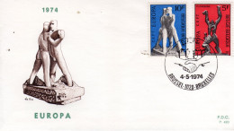 BELGIQUE Belgium 1974  Europa FDC - 1974