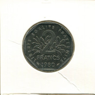 2 FRANCS 1980 FRANCE Coin Semeuse French Coin #AK640 - 2 Francs