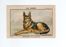 Chromo Animaux Animals Dogs Chiens Berger D'Alsace  Didactique Pub: Joseph-Milliat 75 X 50 MmTB  2 Scans - Lombart