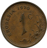 1 CENT 1970 RHODESIEN RHODESIA Münze #AR126.D - Rhodesien