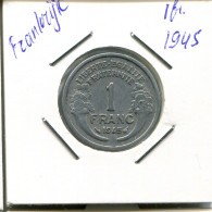 1 FRANC 1945 FRANKREICH FRANCE Französisch Münze #AN940.D - 1 Franc