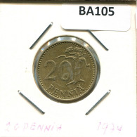 20 PENNIA 1974 FINNLAND FINLAND Münze #BA105.D - Finland