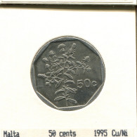 50 CENTS 1995 MALTA Münze #AS640.D - Malta