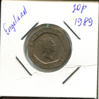 20 PENCE 1989 UK GROßBRITANNIEN GREAT BRITAIN Münze #AN584.D - 20 Pence
