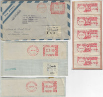 Argentina 1979/1981 8 Meter Stamp Of 3 Different Models Hasler F66/F88/Mailmaster Pitney Bowes Automax And R - Cartas & Documentos