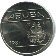 25 CENTS 1987 ARUBA Münze (From BU Mint Set) #AH067.D - Aruba