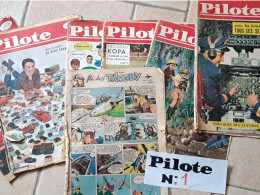 Equivalent RELIE PILOTE N° 1 Du N°1 à  N°13 1959 32 Pages N°1 & 10 Incomplets Présentation Par Fronval Du Démon Des Carb - Pilote