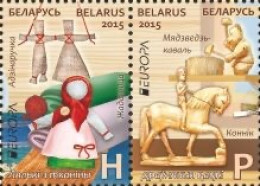 Belorussia Belarus 2015 Europa CEPT Old Toys Strip Of 2 Stamps Mint - Muñecas