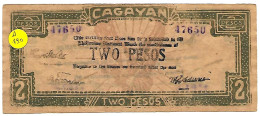 PHILIPPINES  CAGAYAN Province  TWO Pesos #190  Vert Olive  écriture Gothique Plus Grande  NEUF,faible Qualité Du Papier. - Philippines